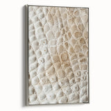 Framed canvas wall art showcasing abstract silver strokes on a textured background, ideal for modern home decor, enhancing aesthetic appeal in living spaces.