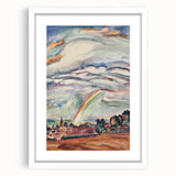 Modern Wall Art: The Rainbow - Vibrant Landscape Watercolor Print