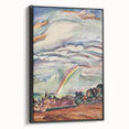 Modern Wall Art: The Rainbow - Vibrant Landscape Watercolor Print