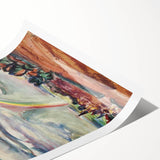 Modern Wall Art: The Rainbow - Vibrant Landscape Watercolor Print