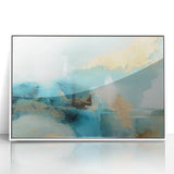 Framed abstract strokes wall art featuring vibrant colors on a white background, ideal for modern home decor and enhancing living spaces.