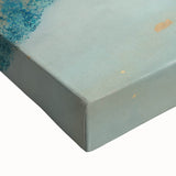 Close-up of vibrant abstract strokes wall art on a stretched canvas, showcasing rich colors and dynamic patterns, perfect for modern home decor.