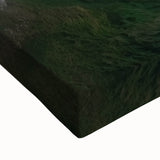 Close-up of a stretched canvas featuring a vibrant landscape scene with majestic castles and lush greenery, showcasing intricate details and rich colors. Ideal for home decor enthusiasts and art lovers seeking a picturesque focal point.