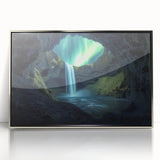 Framed acrylic artwork showcasing a stunning silver cave landscape design, emphasizing intricate details and a modern aesthetic, perfect for contemporary decor.