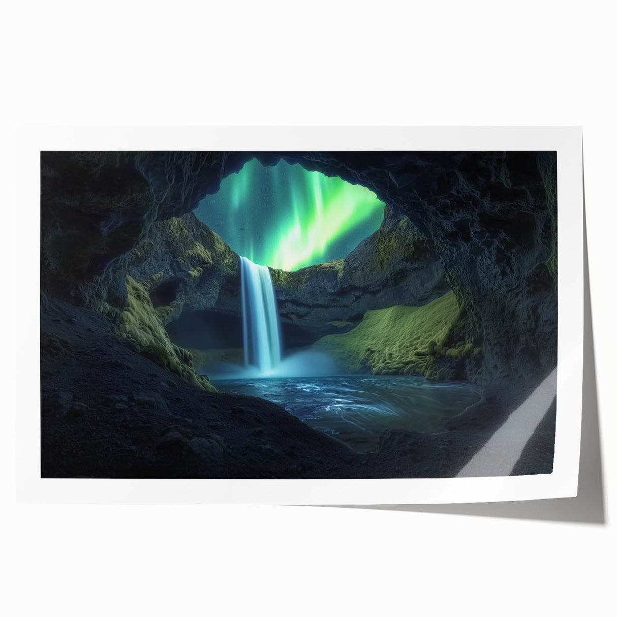 Vibrant rolled canvas print showcasing intricate cave landscape art, featuring earthy tones and detailed textures, ideal for home decor or art enthusiasts.