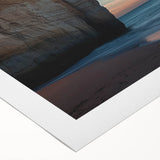 Vibrant rolled canvas artwork showcasing a breathtaking landscape of dramatic cliffs under a clear blue sky, designed for wall decor enthusiasts. Perfect for adding a natural touch to any interior space.