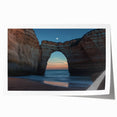 Stunning landscape print showcasing dramatic cliffs over a serene ocean, rolled up for easy shipping in a protective cardboard tube, ideal for home decor.