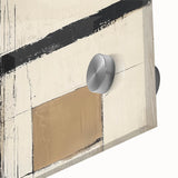 Modern Abstract Living Room Wall Art – Black & Beige Canvas