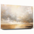 Abstract landscape wall art featuring vibrant colors and textures, displayed in a side view with acrylic glass and decorative pins, perfect for modern decor.