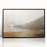 Framed acrylic wall art showcasing an abstract landscape design with vibrant colors and a sleek black frame, perfect for modern home decor. Ideal for enhancing living spaces with artistic flair.