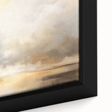 Close-up of a framed abstract landscape wall art piece showcasing vibrant colors and intricate textures, perfect for modern home decor.