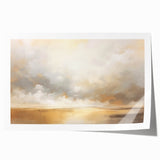 Abstract landscape wall art print showcasing vibrant hues of blue, orange, and green, designed to enhance modern interiors. Ideal for home decor and art enthusiasts.