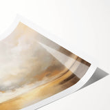 Abstract landscape wall art print showcasing vibrant colors in a rolled format, ideal for modern home decor, emphasizing fluid shapes and organic forms.