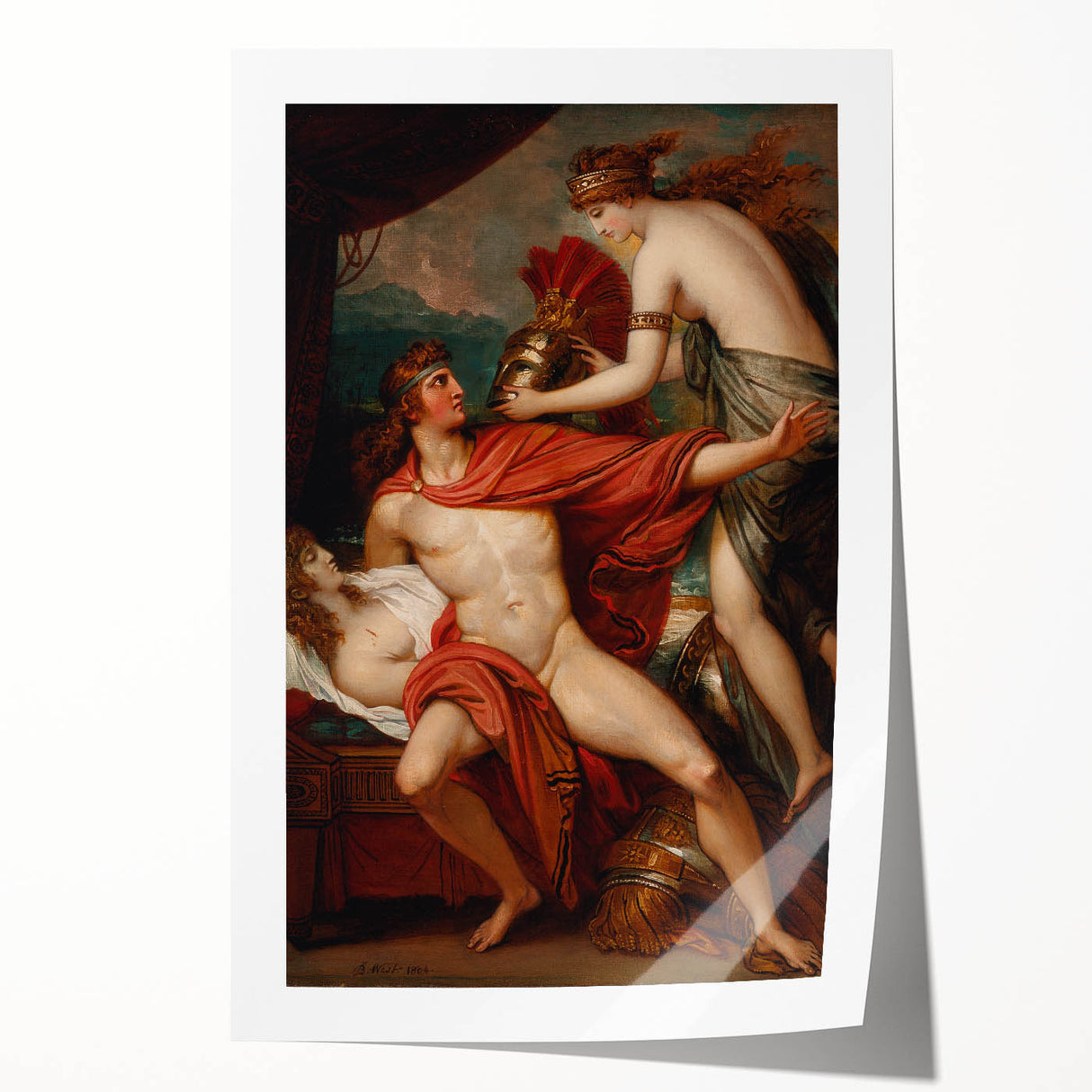 Neoclassical Greek Mythology Art Print - Thetis and Achilles by West