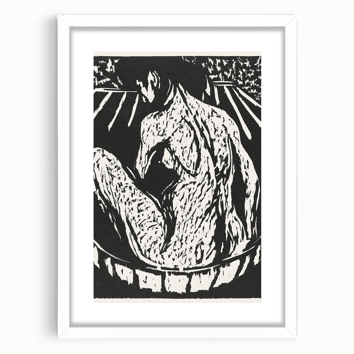 Expressionist Art: Female Nude by Ernst Ludwig Kirchner Print
