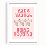 Abstract art print featuring swirling patterns in neutral beige tones on a white framed canvas.