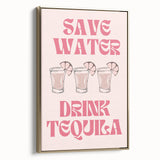 Framed canvas featuring a vintage poster art of a black-and-white landscape, ideal for bedroom wall decor.