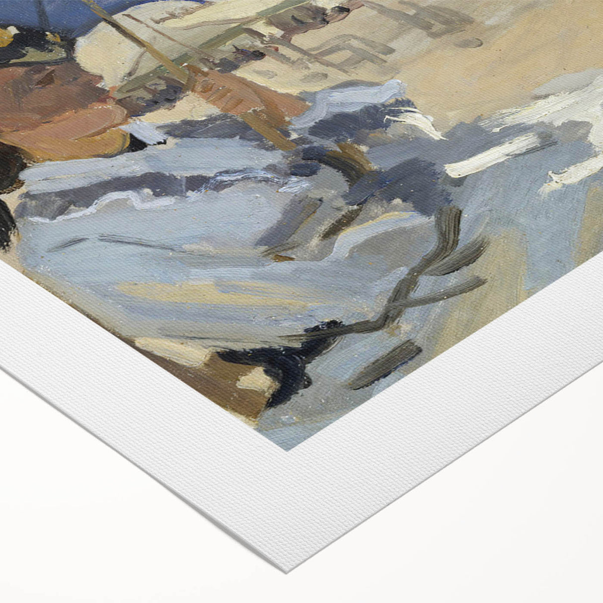 Impressionist Beach Scene - Monet's The Beach at Trouville, Print