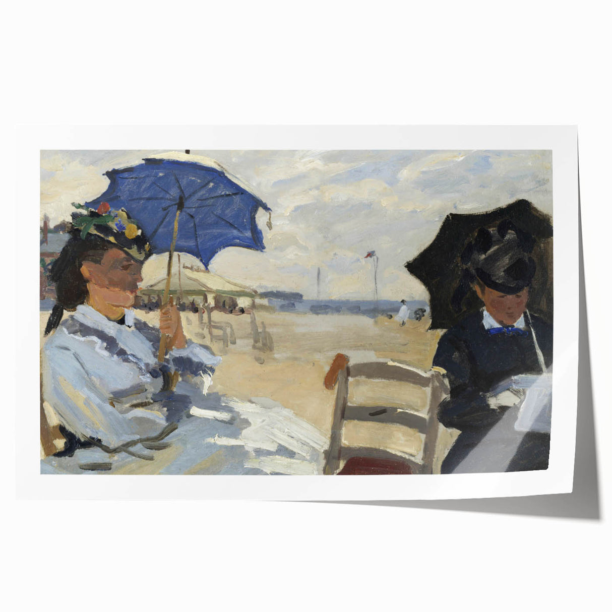 Impressionist Beach Scene - Monet's The Beach at Trouville, Print