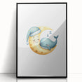 Children’s Wall Decor - Sleeping Moon & Whale Dreamy Night Art
