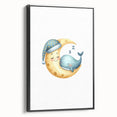 Children’s Wall Decor - Sleeping Moon & Whale Dreamy Night Art