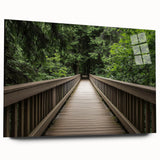 Acrylic glass landscape bridge design displayed from a side view, showcasing vibrant colors and intricate details, perfect for modern home decor.