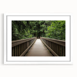 Landscape bridge frame with a white mat, showcasing a modern design that enhances any decor. Ideal for displaying artwork or photographs, this elegant frame adds a touch of sophistication to interiors.