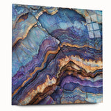 Acrylic landscape artwork showcasing vibrant canyons in rich earthy tones, displayed in a sleek side view without pins, ideal for modern home decor.