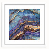 Framed landscape artwork of canyons, showcasing vibrant earth tones and intricate details, set in a white mat for an elegant presentation. Perfect for home decor.