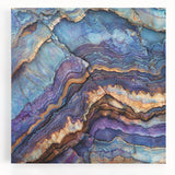 Vibrant landscape canvas art depicting majestic canyons under a blue sky, showcasing rich earth tones and intricate textures, perfect for home decor enhancement.