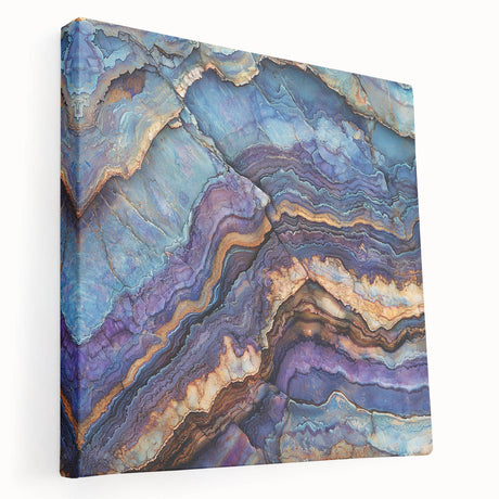 Stretched canvas artwork depicting a vibrant landscape of canyons in warm earth tones, showcasing intricate textures and natural details, perfect for home decor.