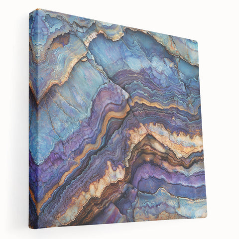 Stretched canvas artwork depicting a vibrant landscape of canyons in warm earth tones, showcasing intricate textures and natural details, perfect for home decor.