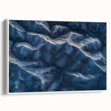 Framed canvas print showcasing a striking desert landscape with vibrant colors and intricate details, featuring a sleek white frame for elegant display. Perfect for home decor.