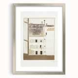 Modern Wall Art of Paris Courtyard Scene - Minimalist Contemporary Art Print