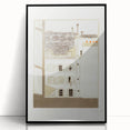 Modern Wall Art of Paris Courtyard Scene - Minimalist Contemporary Art Print