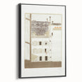 Modern Wall Art of Paris Courtyard Scene - Minimalist Contemporary Art Print