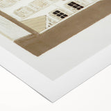 Modern Wall Art of Paris Courtyard Scene - Minimalist Contemporary Art Print