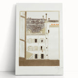 Modern Wall Art of Paris Courtyard Scene - Minimalist Contemporary Art Print