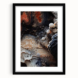 Extra large abstract art print featuring textured, colorful swirls on a framed canvas, ideal for living room decor.