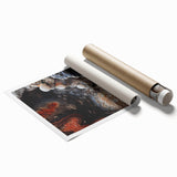 Extra large rolled print featuring close-up floral elements in soft pastel shades, ideal for classy bathroom wall art.