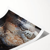 Extra large wall art featuring line art flowers in black on a white background, ideal for large living room wall decor.