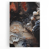 Large black and white photo of natural elements on stretched canvas, suitable for kitchen wall art.