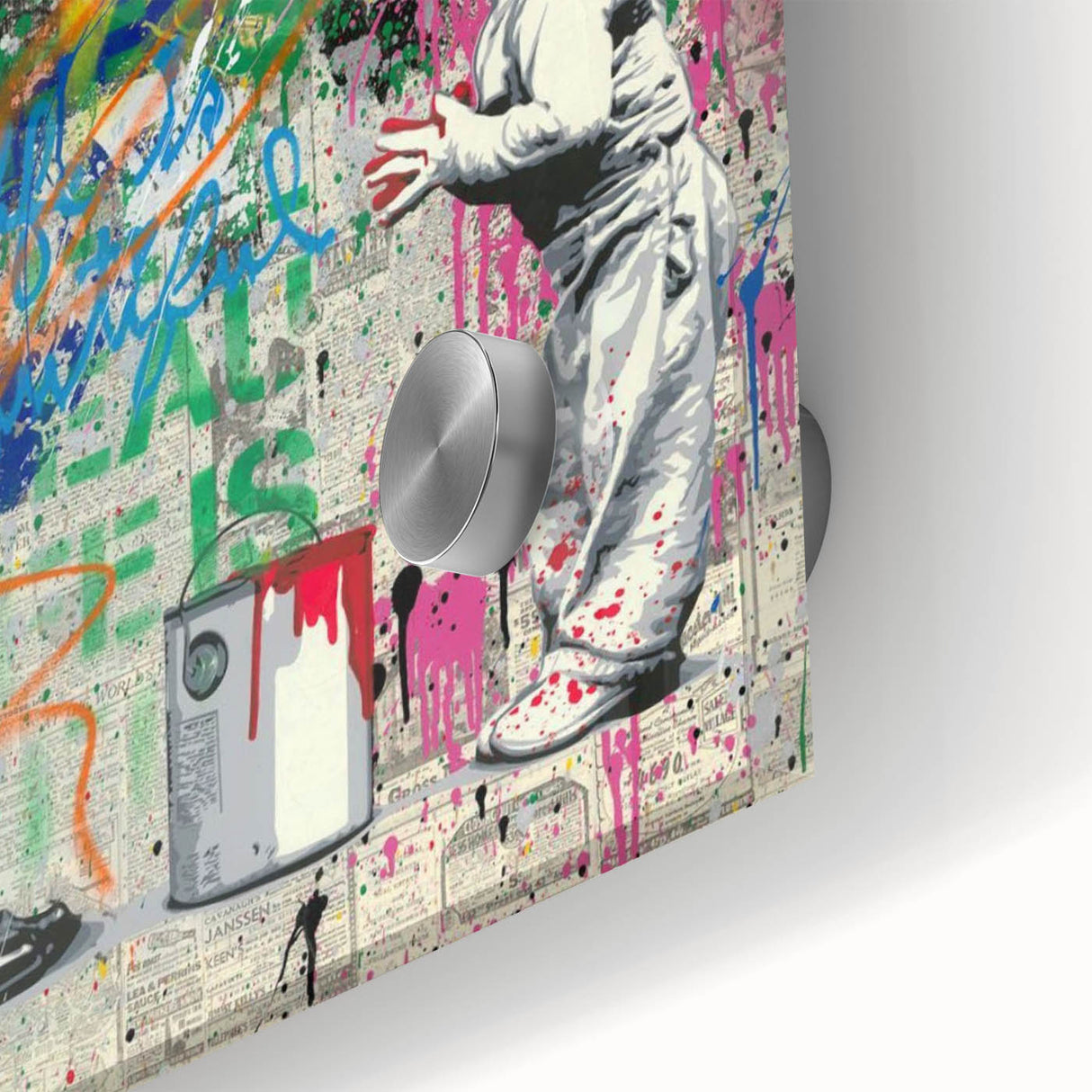 Modern Pop Art Wall Art – Colorful Father and Son Canvas