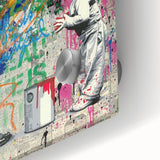 Modern Pop Art Wall Art – Colorful Father and Son Canvas