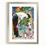 Modern Pop Art Wall Art – Colorful Father and Son Canvas