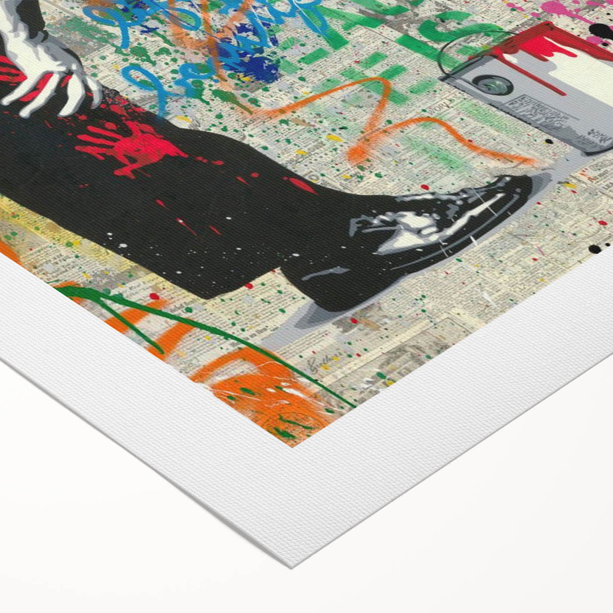 Modern Pop Art Wall Art – Colorful Father and Son Canvas