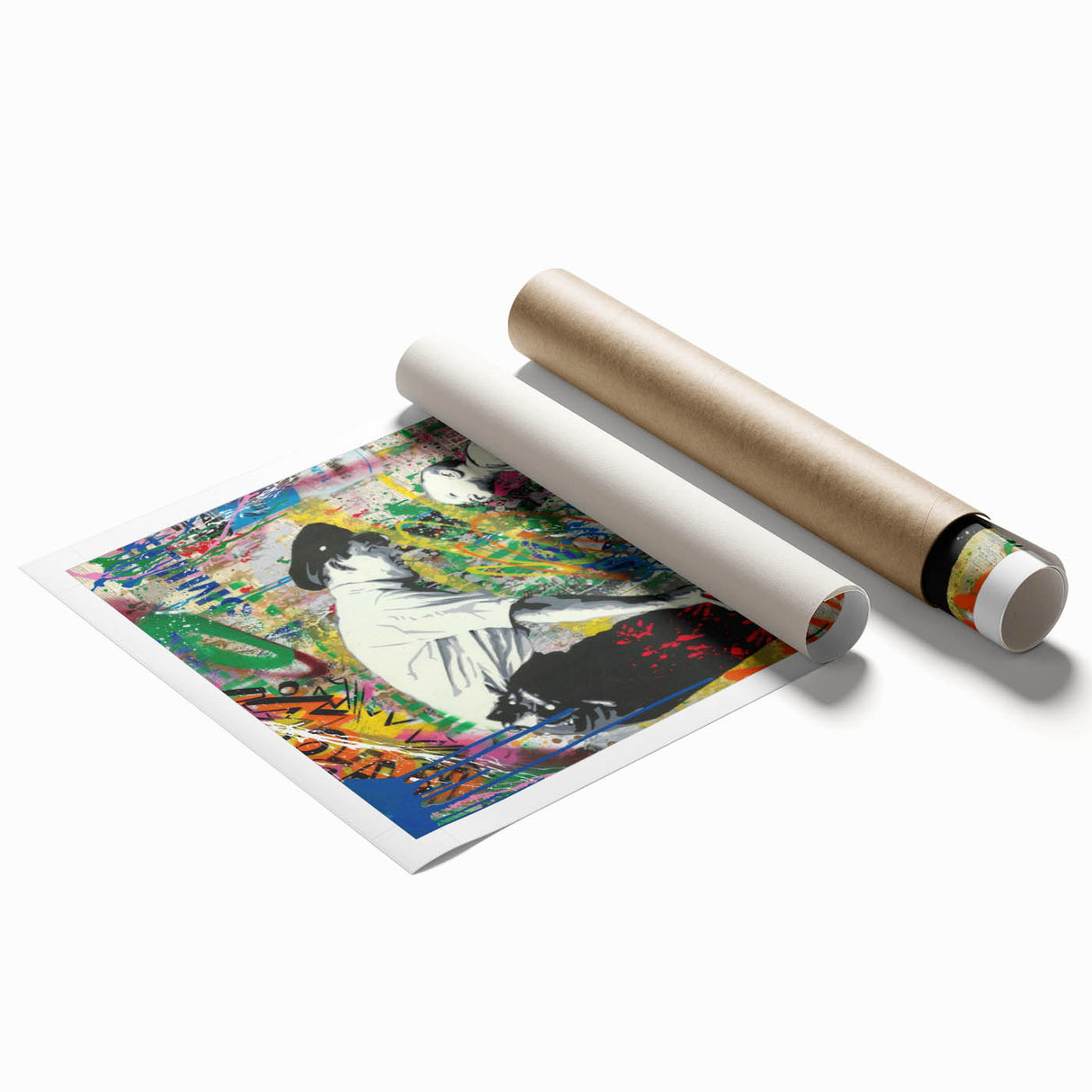 Modern Pop Art Wall Art – Colorful Father and Son Canvas