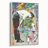 Modern Pop Art Wall Art – Colorful Father and Son Canvas