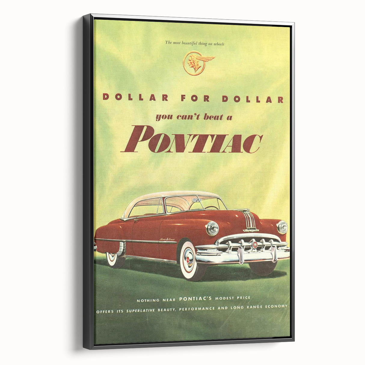 Retro Pontiac Ad Wall Art - Vintage Prints for Car Lovers
