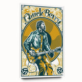 Chuck Berry Vintage Guitar Poster | Retro Music Wall Art